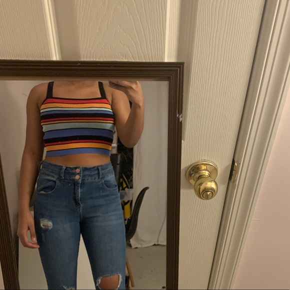 Stripped crop top - Picture 2 of 3